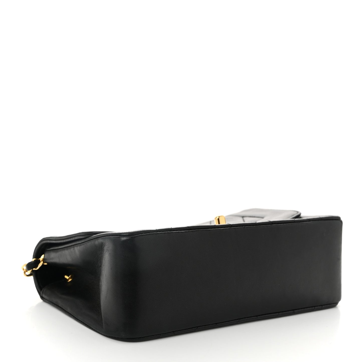 Lambskin Quilted Small Single Flap Black