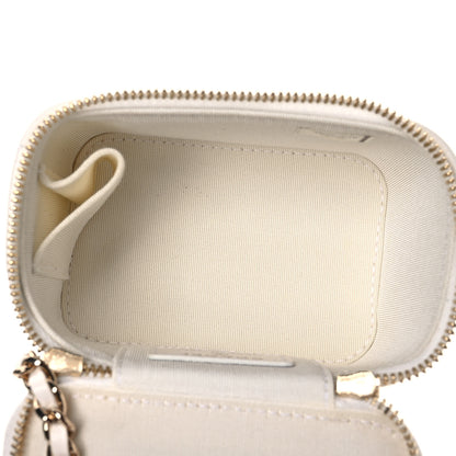 Chanel Lambskin Quilted My Chanel Lady Vanity Case With Chain White 5 of 10
