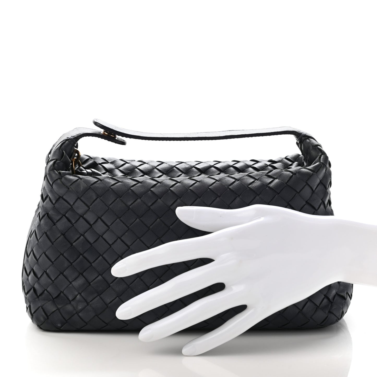 Nappa Intrecciato Large Cosmetic Case Ebano
