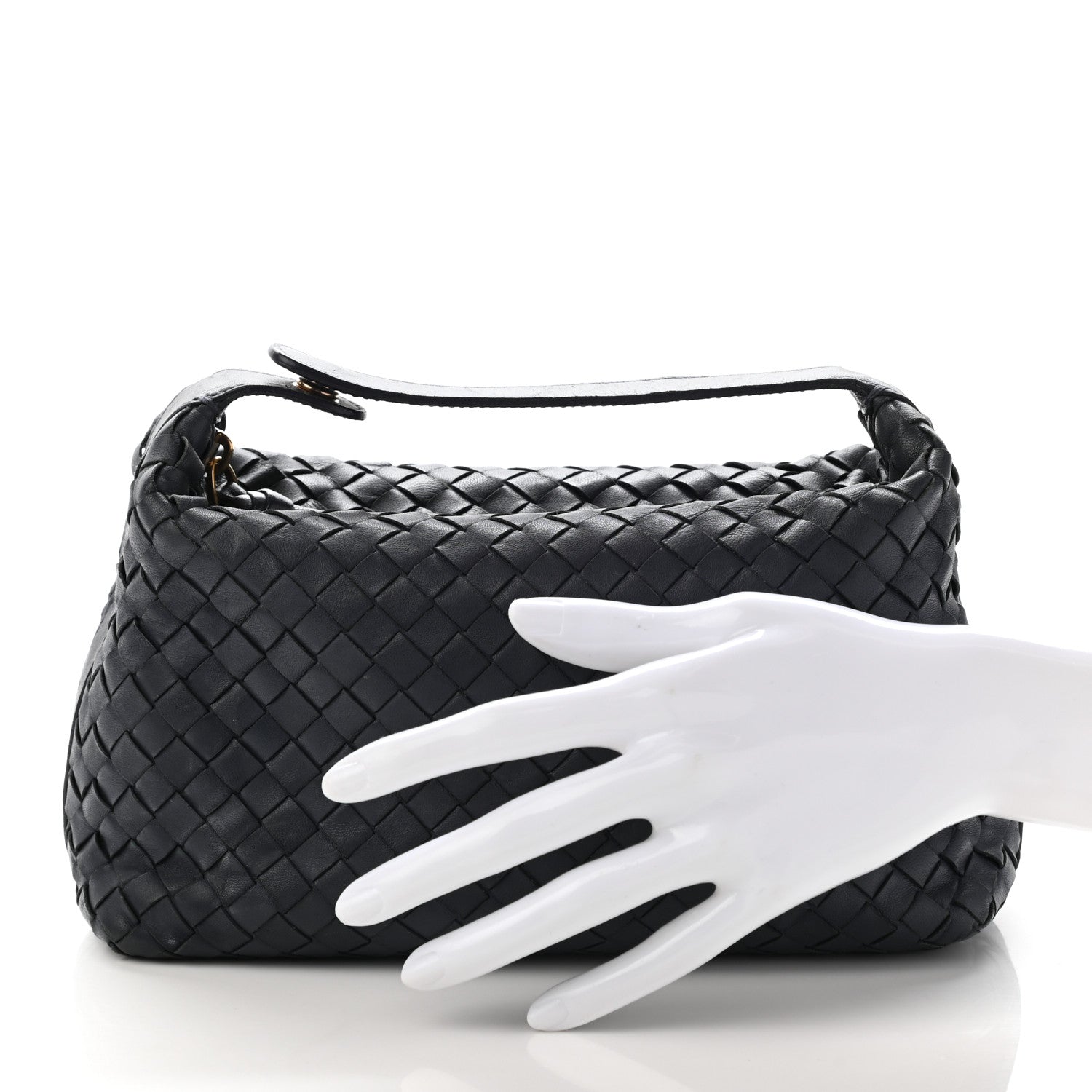 Bottega Veneta Nappa Intrecciato Large Cosmetic Case Ebano 2 of 19