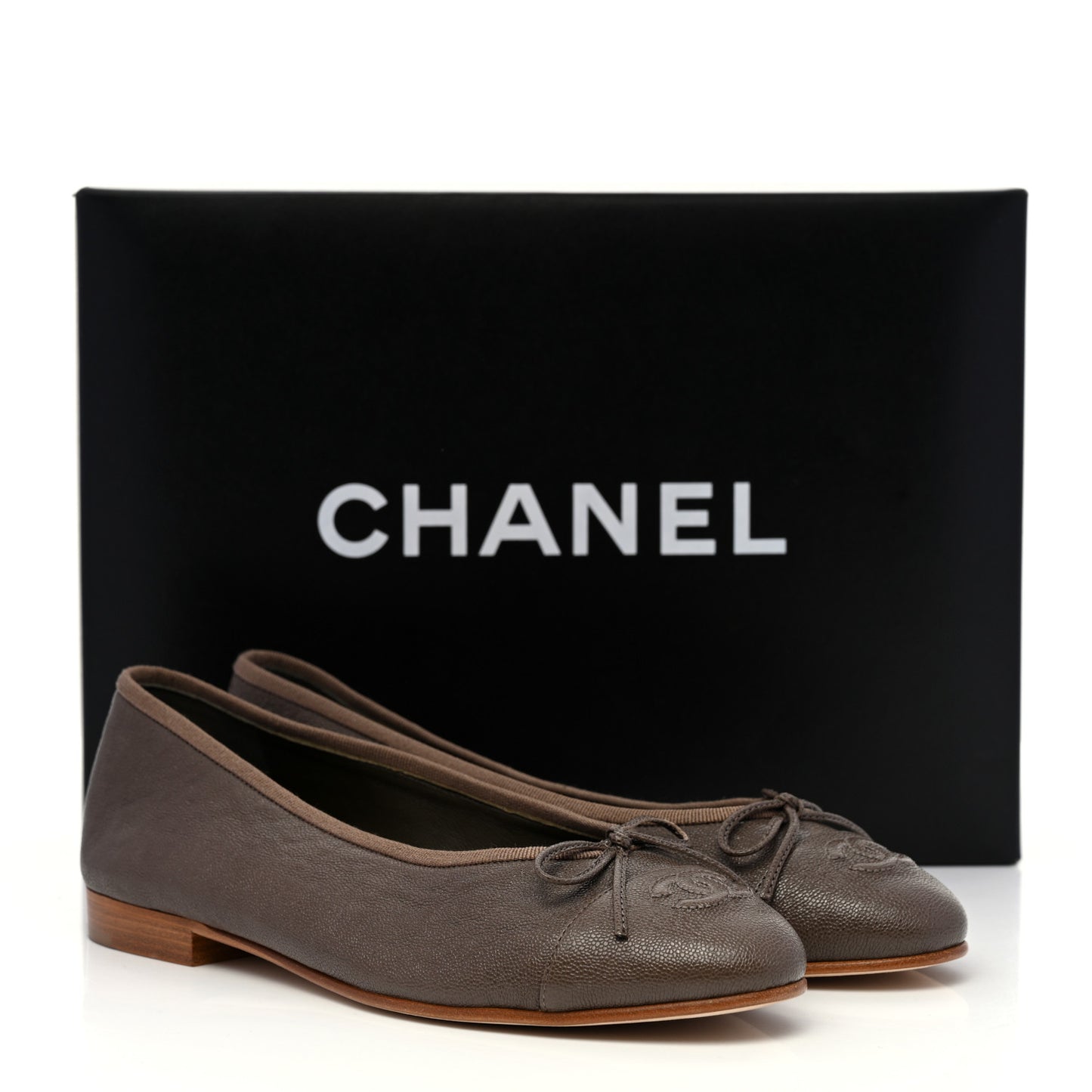 Caviar CC Cap Toe Ballerina Flats 37 Brown