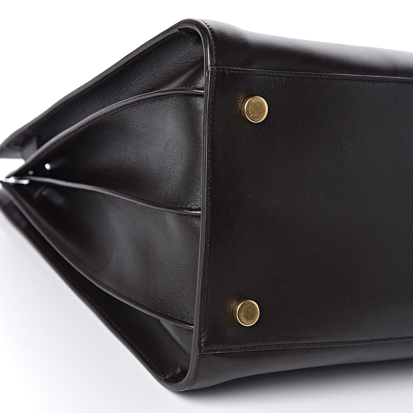 Calfskin Large Sac De Jour Carryall Dark Brown