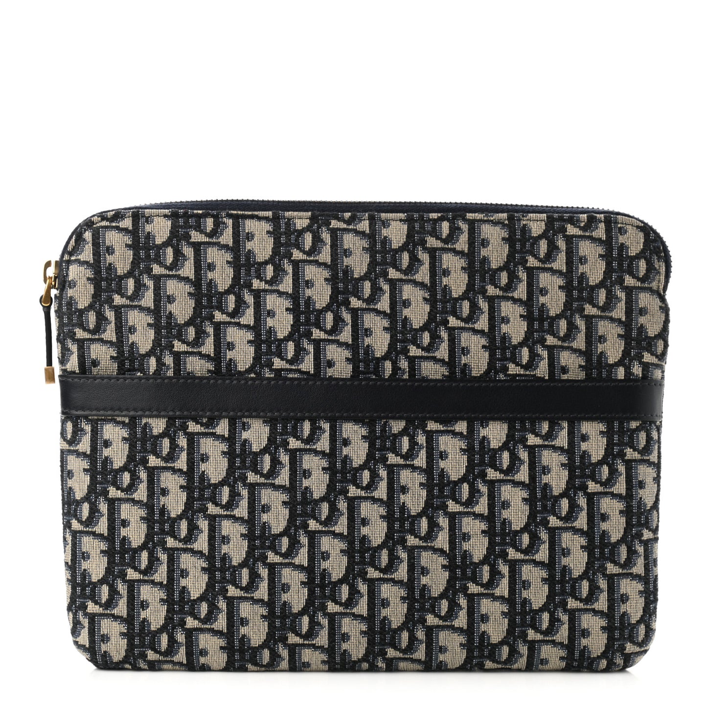Oblique Pouch Clutch Blue