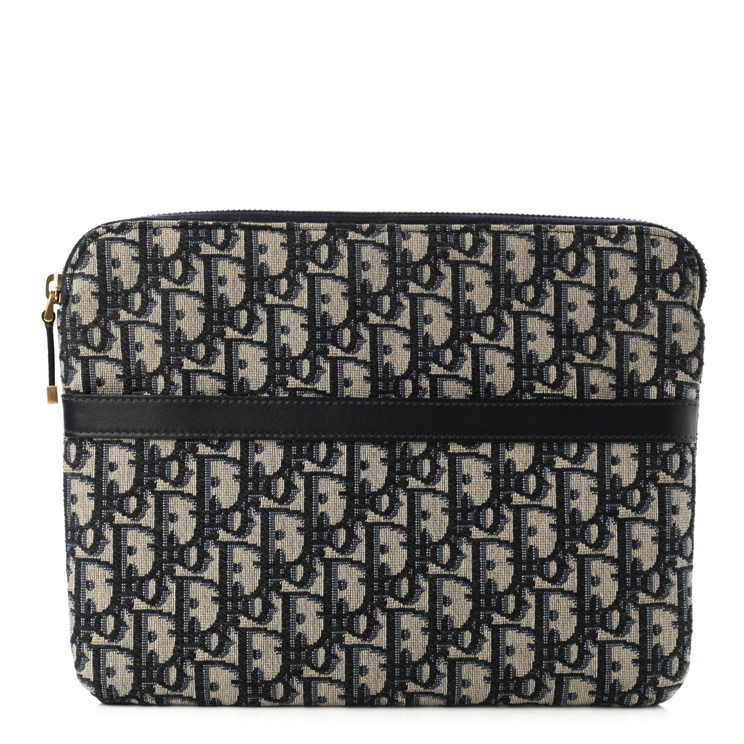 Christian Dior Oblique Pouch Clutch Blue 1 of 6