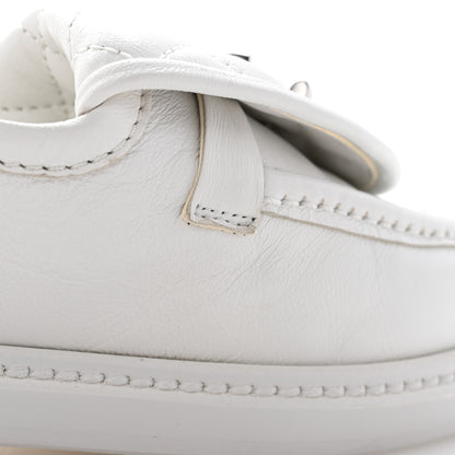 Chanel Shiny Lambskin Quilted CC Turnlock Loafers 35.5 White 9 of 10