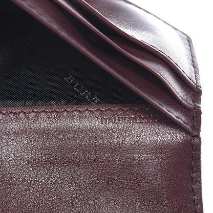 Burberry Grainy Calfskin House Check Continental Wallet Mahogany Red 7 of 9