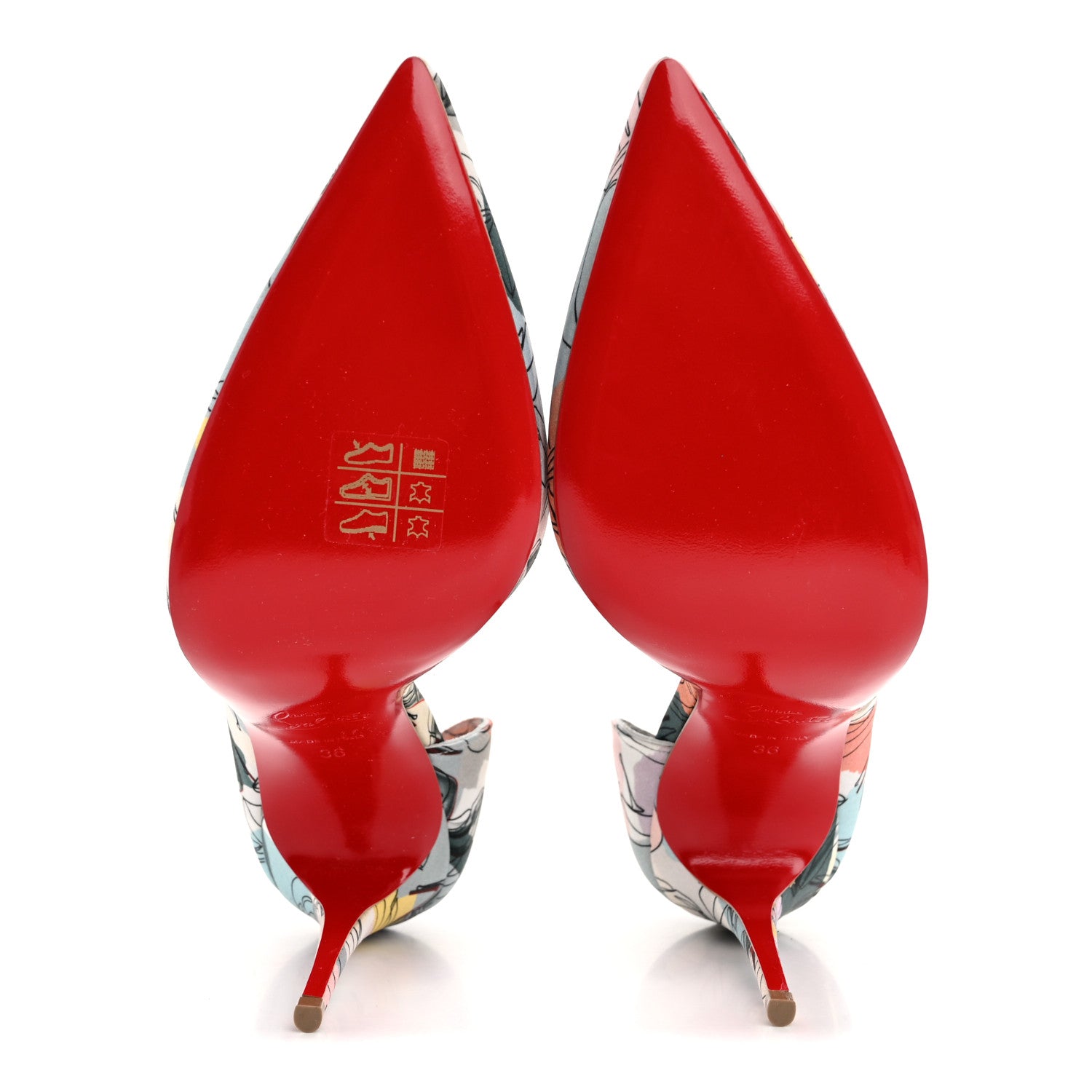 Christian Louboutin Crepe Satin Iriza 100 Shoes It Up Pumps 36 Multicolor 6 of 8