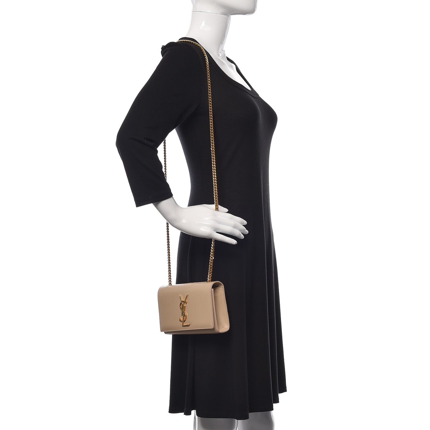 Grain De Poudre Small Monogram Kate Satchel Nude Powder