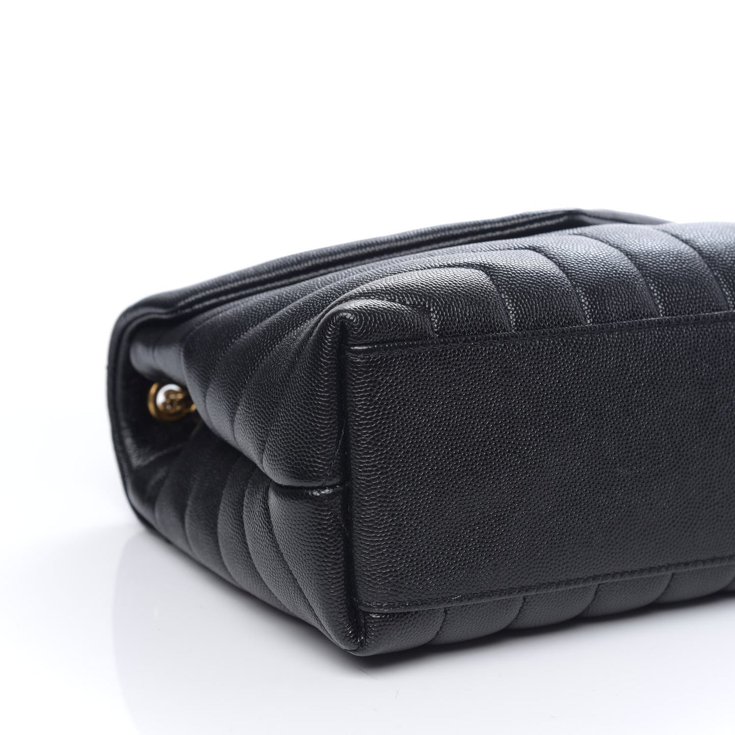 Grain de Poudre Calfskin Y Quilted Monogram Small Loulou Chain Satchel Black