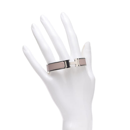 Hermes Enamel Narrow Clic Clac H Bracelet PM Rose Poudre 2 of 4