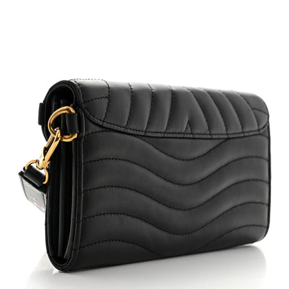 Louis Vuitton Calfskin New Wave Long Wallet Black 3 of 7