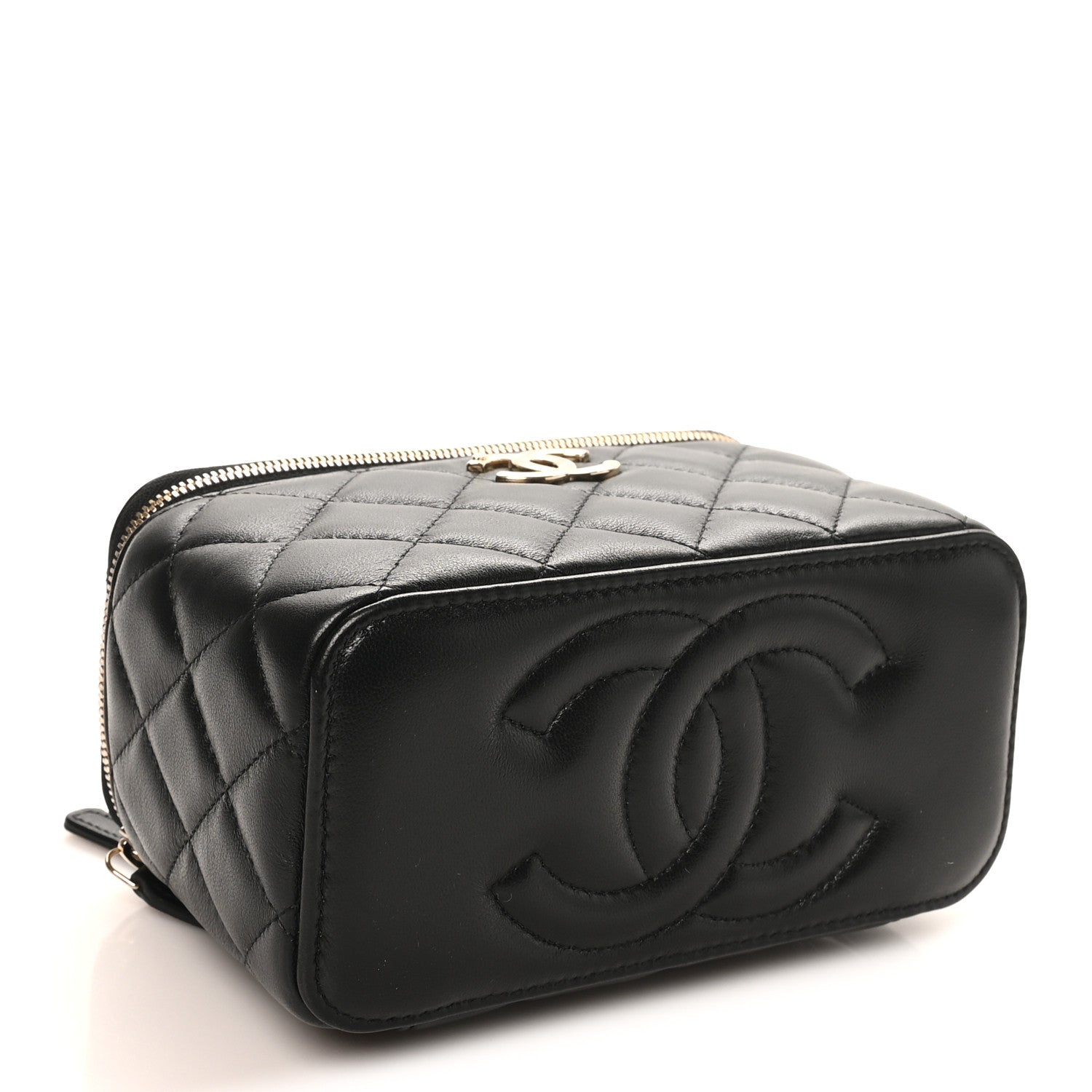 Chanel Lambskin Quilted Small CC Vanity Case Black 7 of 23