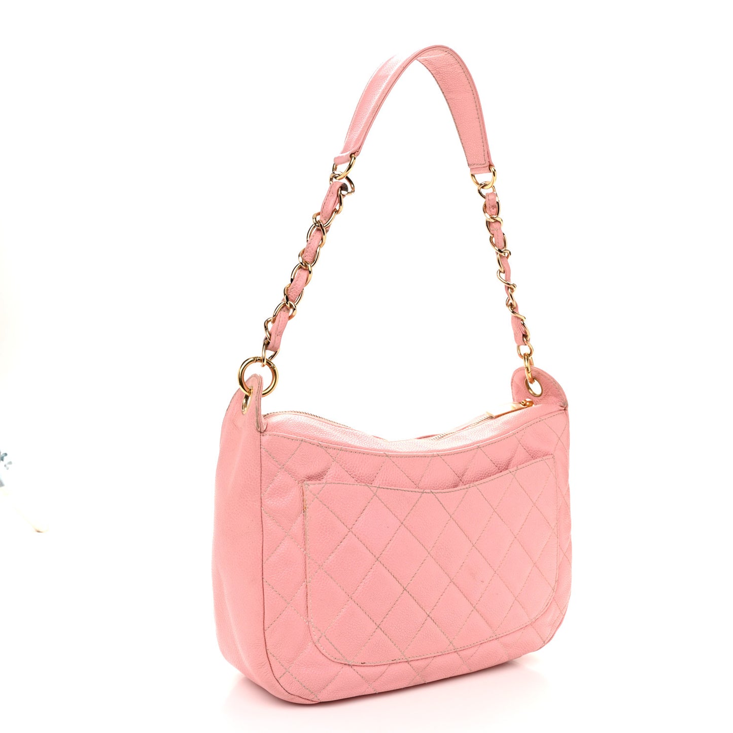 Caviar Quilted Timeless CC Shoulder Bag Pink
