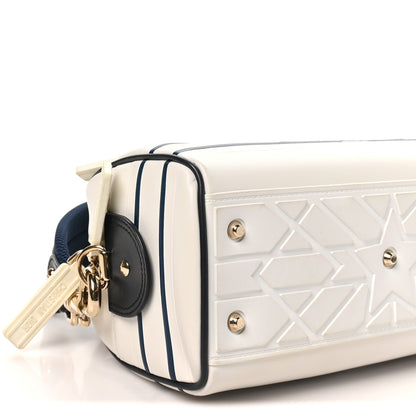 Christian Dior Calfskin Small Dior Vibe Zip Bowling Bag White 9 of 10