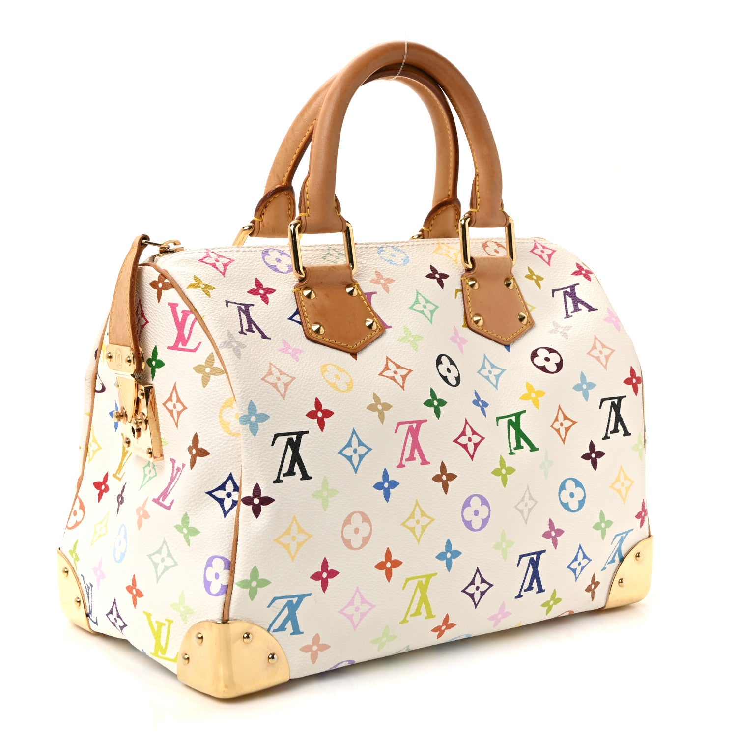 Louis Vuitton Monogram Multicolor Speedy 30 White 3 of 8