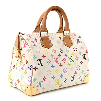 Louis Vuitton Monogram Multicolor Speedy 30 White 3 of 8