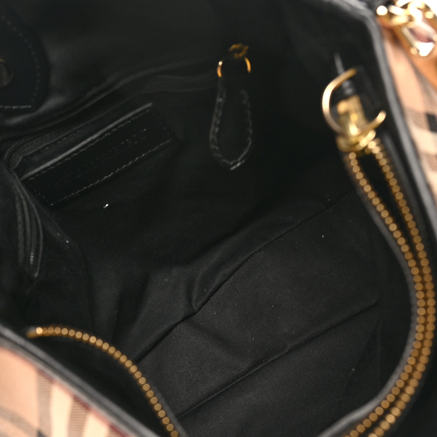 Burberry Haymarket Check Small Northfield Tote Black 5 of 9