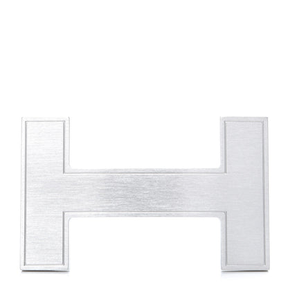 Hermes Brushed Palladium 32mm Quizz H Belt Buckle 1 of 4