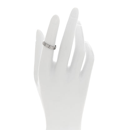 Cartier 18K White Gold 3.5mm LOVE Wedding Band Ring 50 5.25 2 of 4