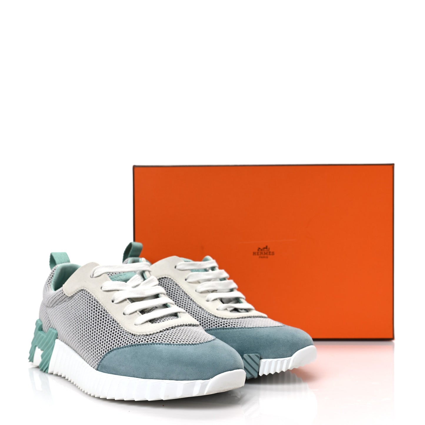 Air Mesh Suede Goatskin Bouncing Sneakers 39 Vert D'eau