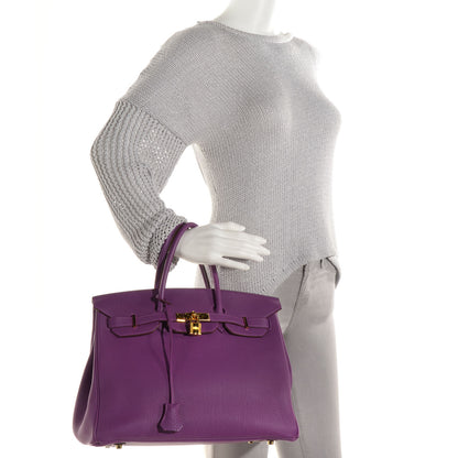 Hermes Togo Birkin 35 Anemone 2 of 10