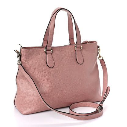 Gucci Calfskin Bamboo Tassel Top Handle Tote Soft Pink 3 of 9