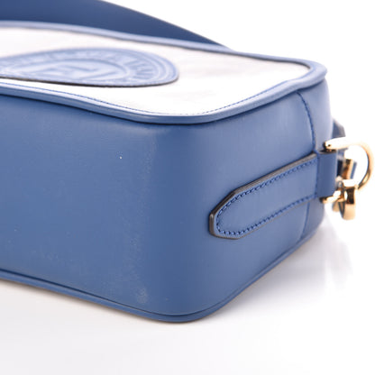 Fendi Glazed Fabric Vitello Century F is Fendi FF 1974 Stamp Patch Camera Case Mogano Panna Iris 6 of 9