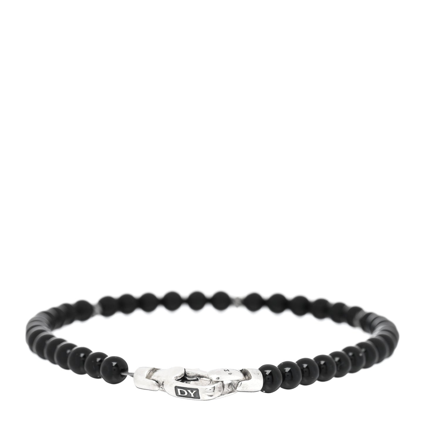 Sterling Silver Black Onyx 5mm Bijoux Spiritual Beads Bracelet