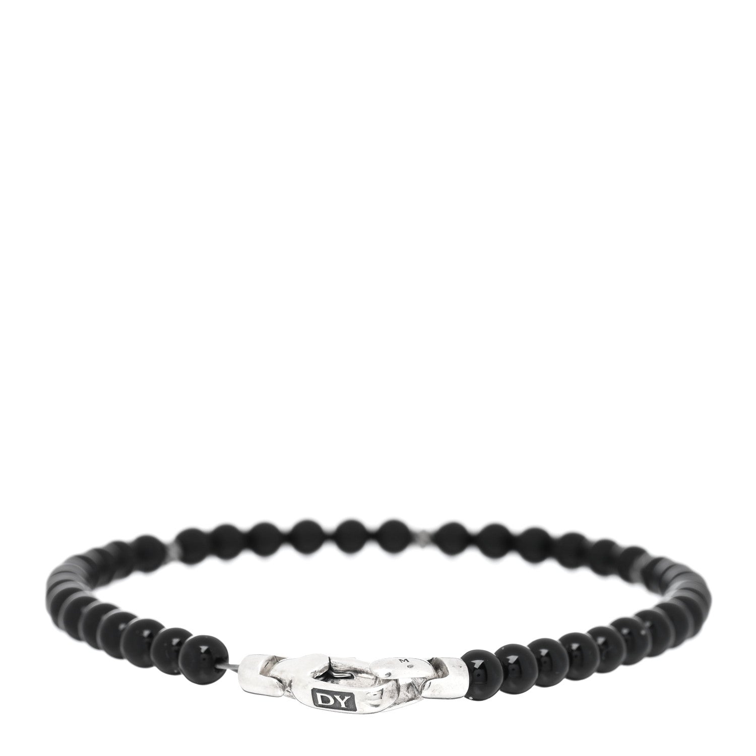 David Yurman Sterling Silver Black Onyx 5mm Bijoux Spiritual Beads Bracelet 2 of 3