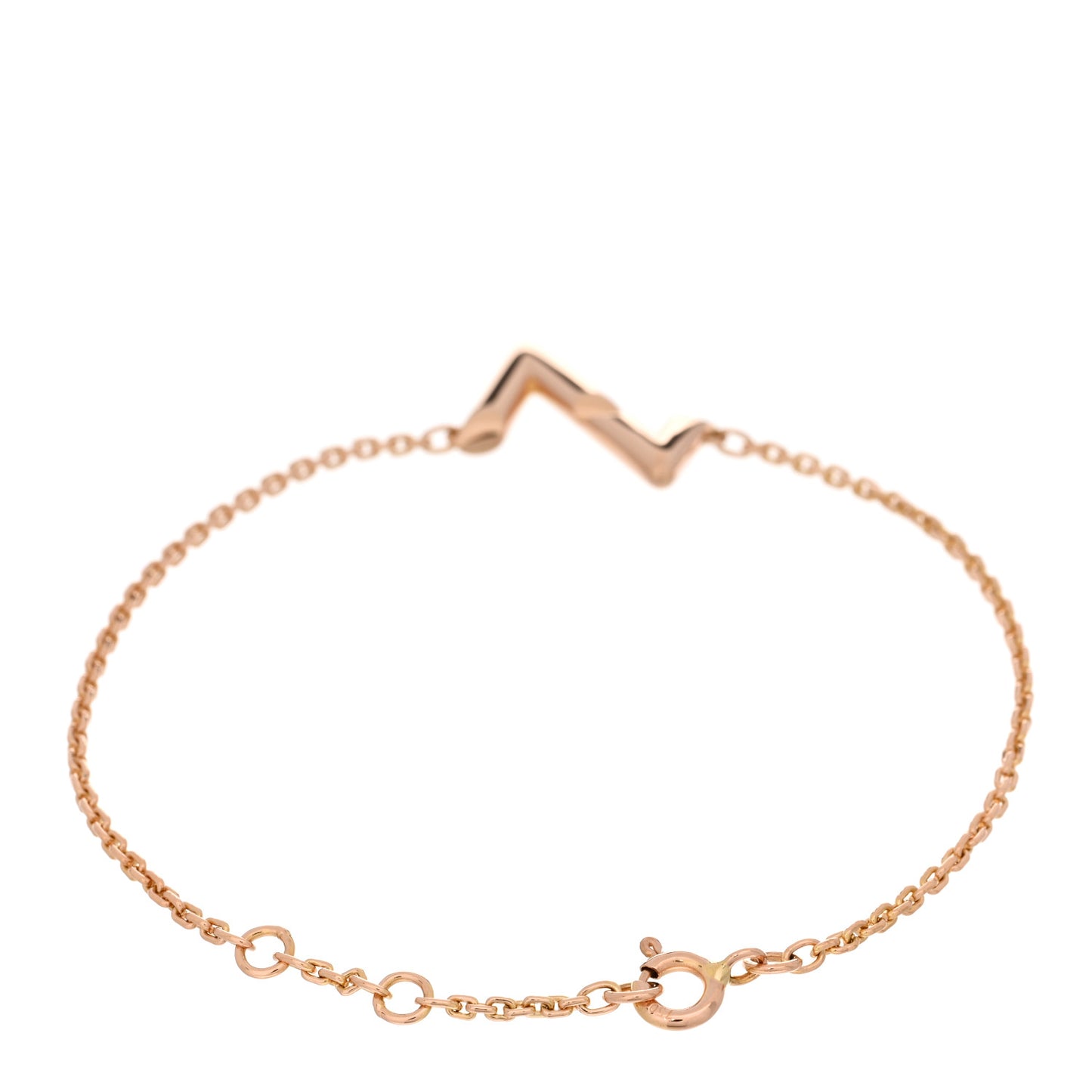 18K Pink Gold Volt Upside Down Chain Bracelet