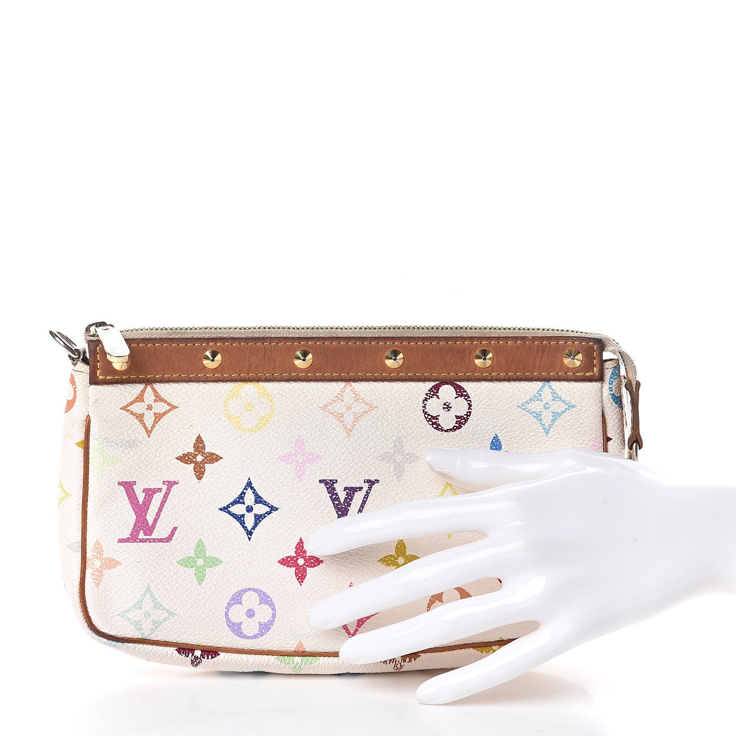 Monogram Multicolor Pochette Accessories White