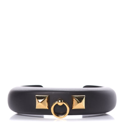 Hermes Pearwood Medor Fine Cuff M Bracelet Black 1 of 7