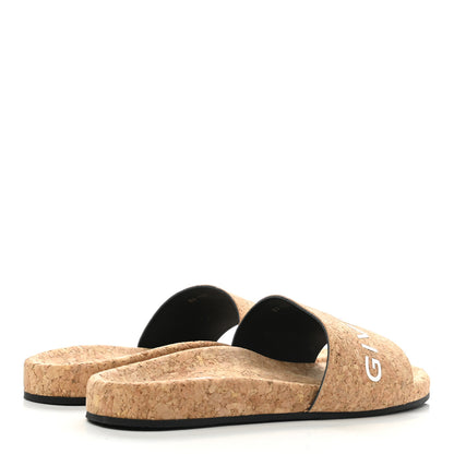 Givenchy Cork Logo Slide Sandals 37.5 Natural 4 of 9