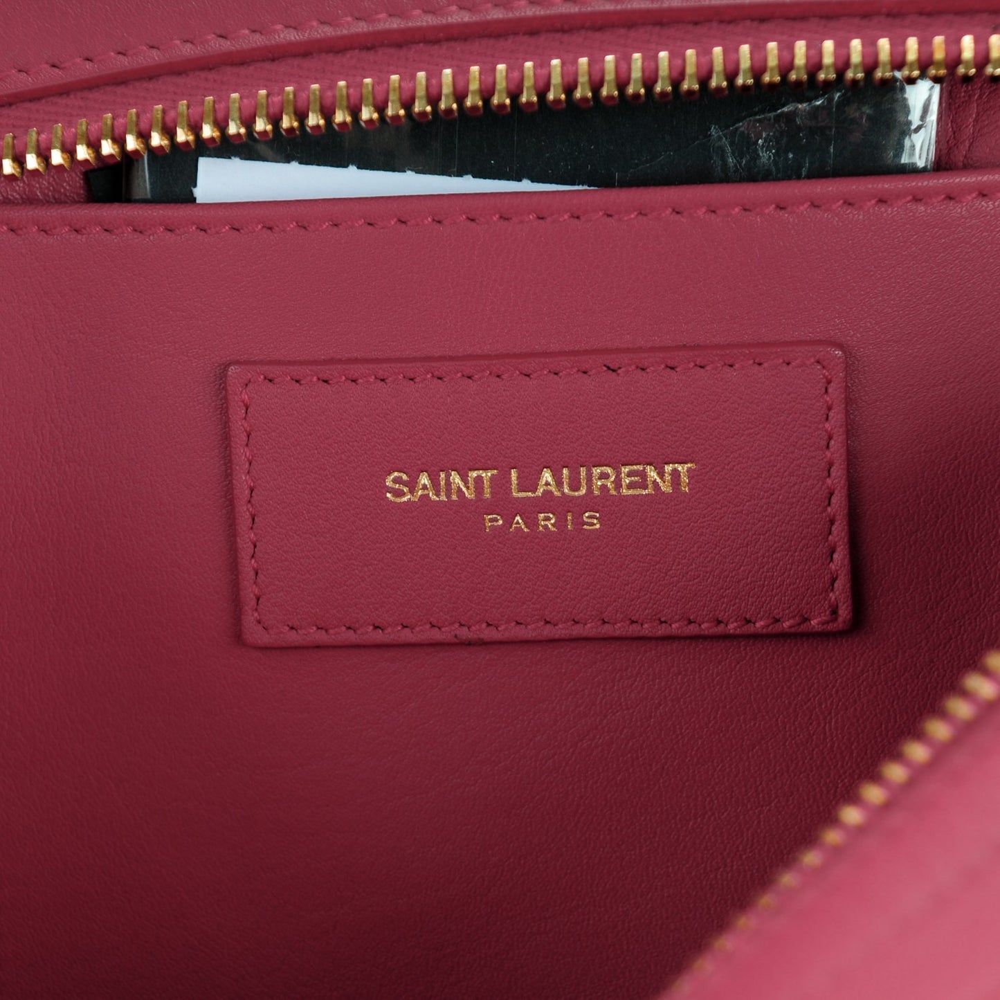 Calfskin Small Classic Y Cabas Fuchsia