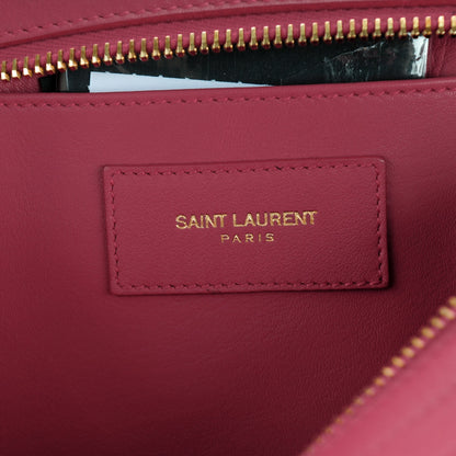 Saint Laurent Calfskin Small Classic Y Cabas Fuchsia 6 of 7