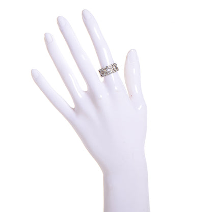 Tiffany Platinum Diamond Braided Band Ring Size 6 2 of 5