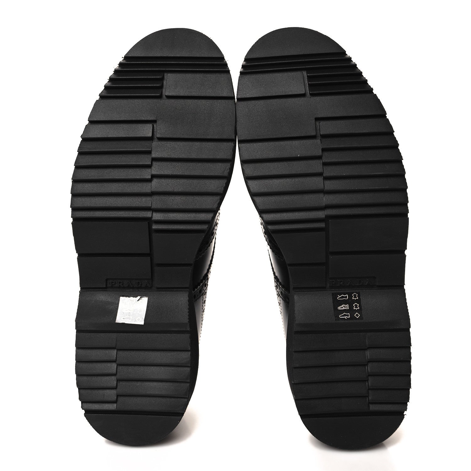 Prada Spazzolato Rois Lace Up Uomo Brogue Loafers 8 Black 5 of 9