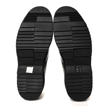 Prada Spazzolato Rois Lace Up Uomo Brogue Loafers 8 Black 5 of 9