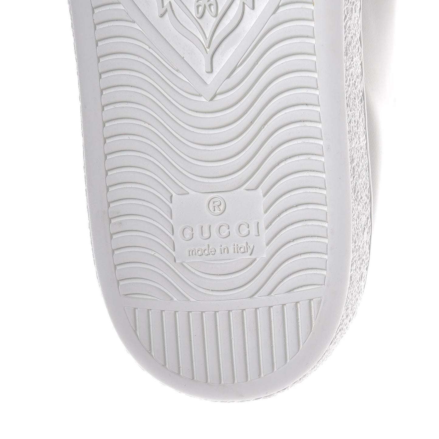 Calfskin Web Studded Arrow Ace Sneakers 36.5 White