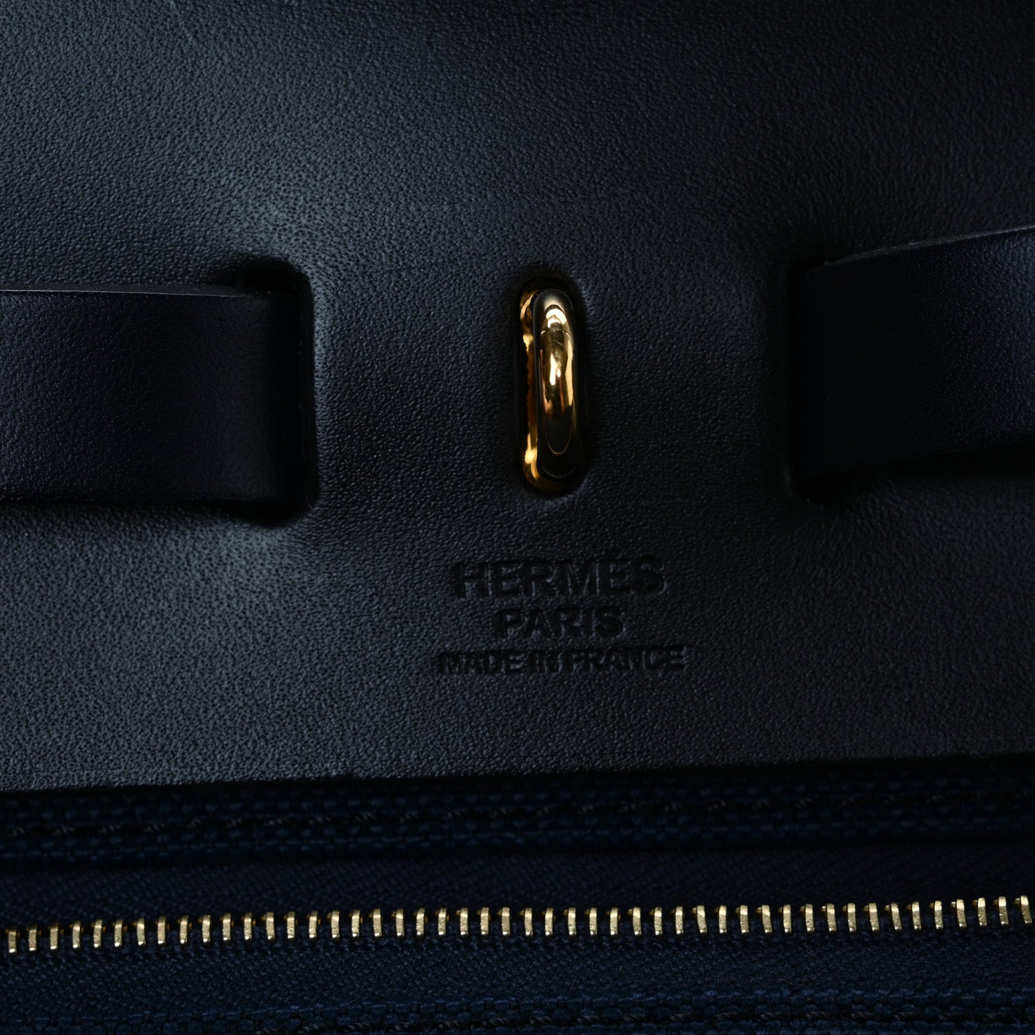 Hermes Military Toile Vache Hunter Herbag Zip Retourne 31 PM Bleu Indigo Black 8 of 11