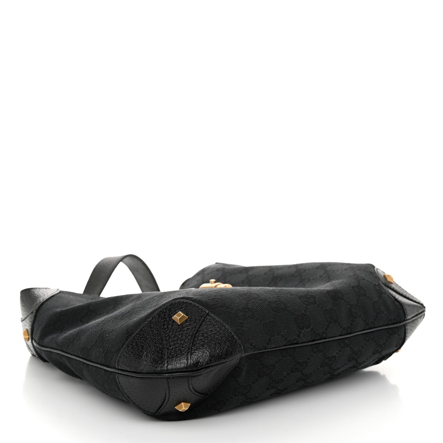 Gucci Monogram Piston Lock Jackie O Hobo Black 4 of 11
