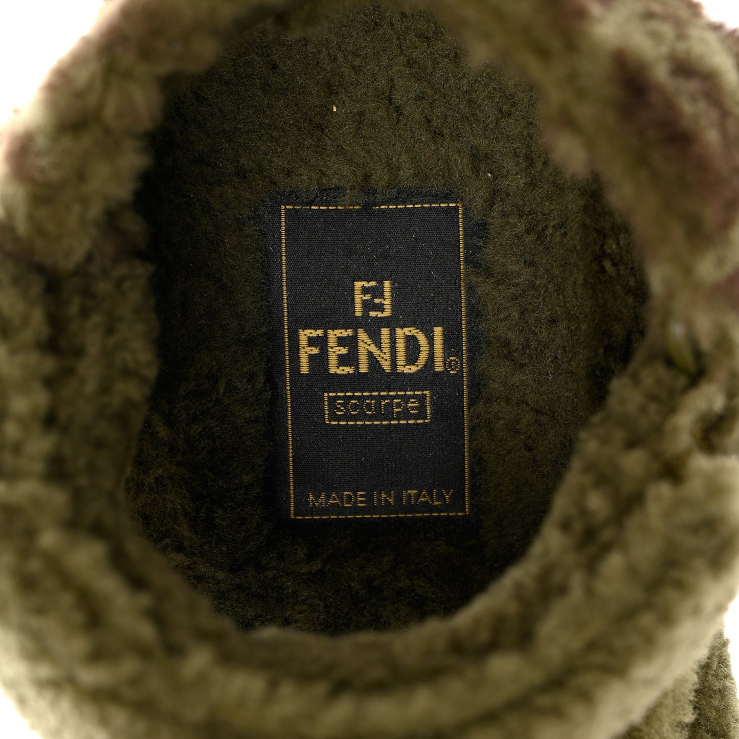 Shearling FF Fendi Feel Sandals 38 Illinois Military