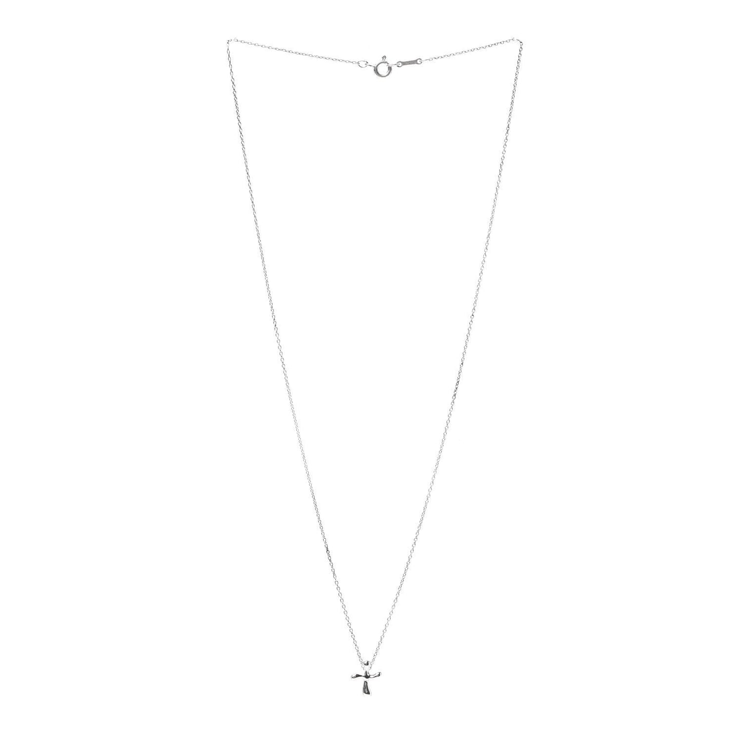 Sterling Silver 12mm Elsa Peretti Cross Pendant Necklace