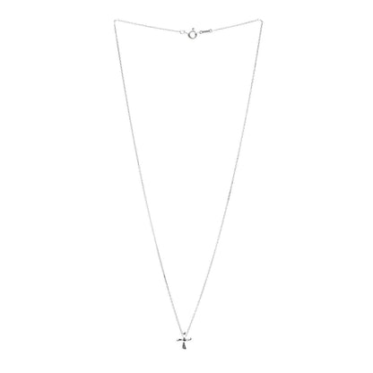 Tiffany Sterling Silver 12mm Elsa Peretti Cross Pendant Necklace 3 of 5