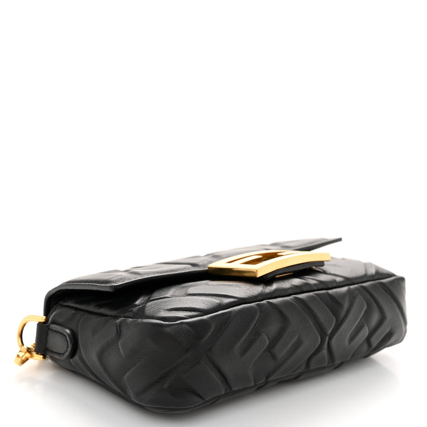 Nappa FF 1974 Embossed Mini Baguette Black