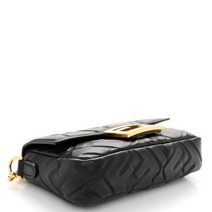 Fendi Nappa FF 1974 Embossed Mini Baguette Black 4 of 10