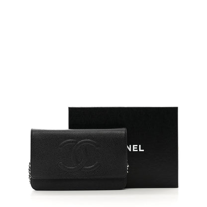 Chanel Caviar Timeless CC Wallet on Chain WOC Black 13 of 13