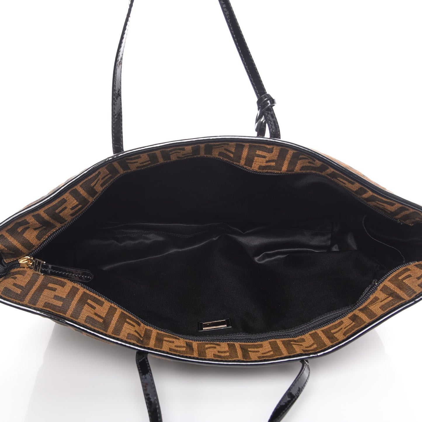 Zucca Quilted Medium Roll Tote Tobacco Black