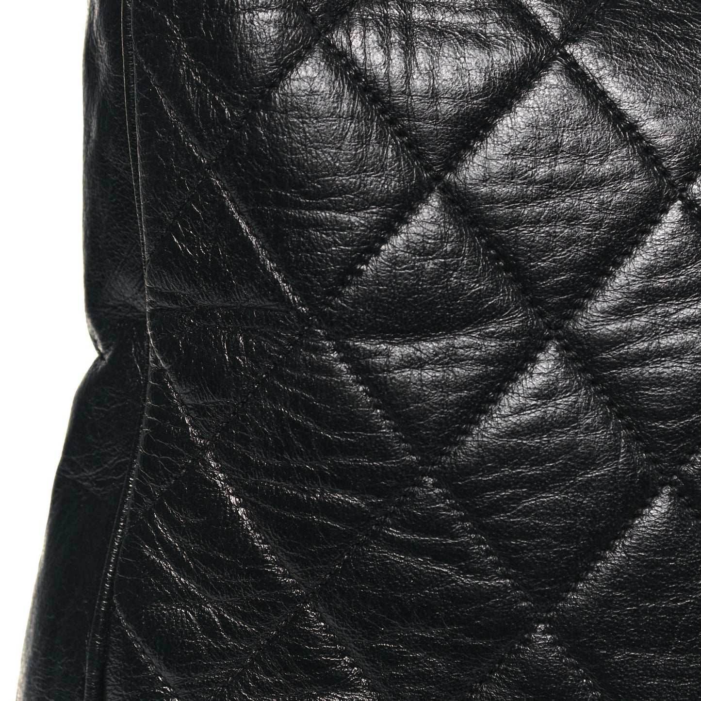Lambskin Quilted Hobo Black