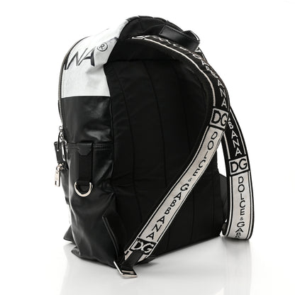 Dolce & Gabbana Calfskin Coated Canvas Vulcano Backpack Black 3 of 12